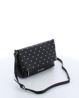 Marina Galanti crossbody bag Charlota černá se stříbrnými cvočky na klopě - 1