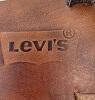 Levi’s pánské nazouváky v hnědé barvě v kombinaci s modrou džínovinou - 4